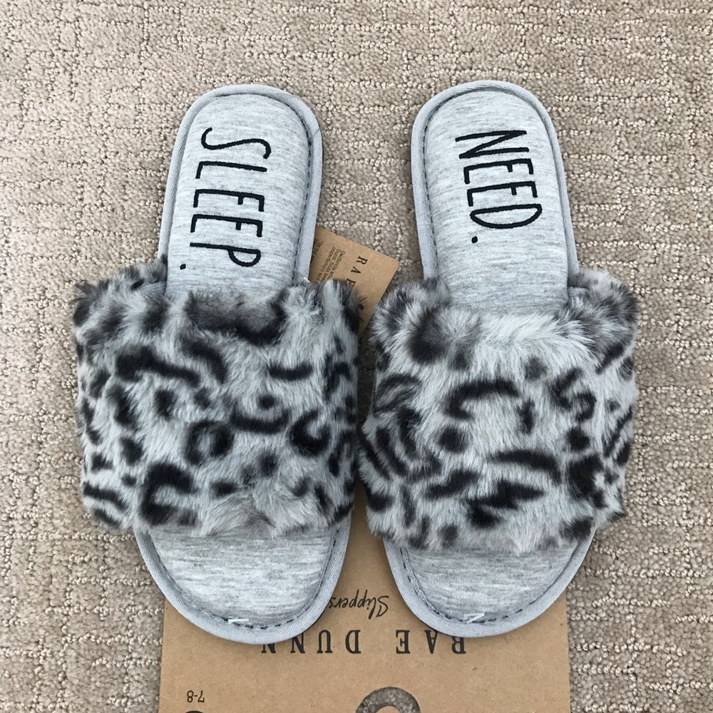 Rae Dunn NEED SLEEP Slippers